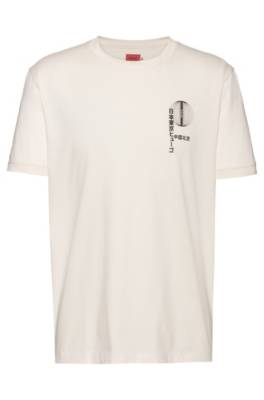 T-shirt en coton biologique avec motif artistique inspiré de l’Asie