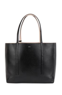 Nappa-leather reversible shopper bag 