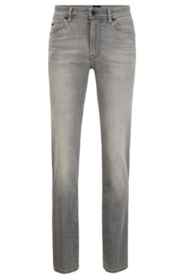 Regular-fit jeans in grey super-stretch 