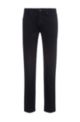 Slim-Fit Jeans aus schwarzem Stretch-Denim mit Rinse-Waschung, Schwarz