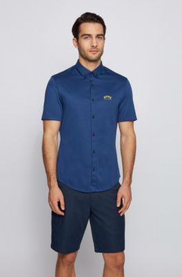 hugo boss short sleeved shirts