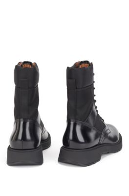 BOSS - Lace-up boots in calf leather