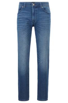 Jean Regular Fit en maille de denim stretch bleu