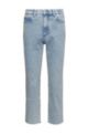 Relaxed-fit jeans in acid-washed stretch denim, Blue