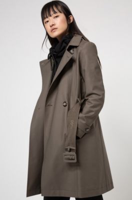 hugo boss trench coat womens