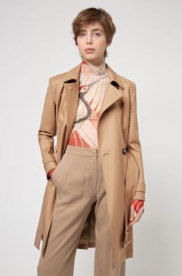 light beige trench coat