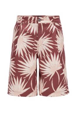 Short Relaxed Fit en twill de coton stretch imprimé