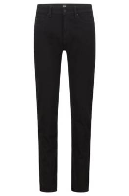 Jean Slim Fit noir en denim italien au toucher cachemire