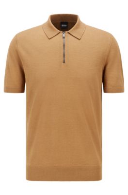 beige hugo boss polo