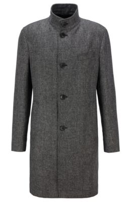 hugo boss grey coat