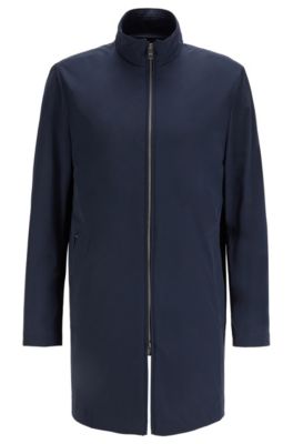 hugo boss stand collar coat