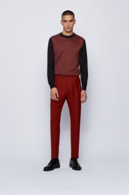 black and red hugo boss jumper