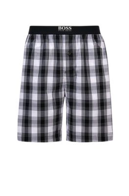 BOSS - Button-fly pyjama shorts in 