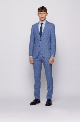 hugo boss light blue suit