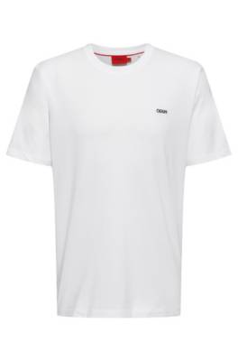 T-shirt en coton à logo inversé brodé