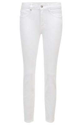 Slim-fit jeans in white stretch denim