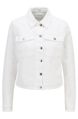 Veste Slim Fit en denim stretch blanc