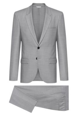 hugo boss grey suit sale