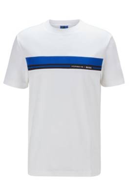 T-shirt en coton à col rond avec imprimé emblématique de la collection