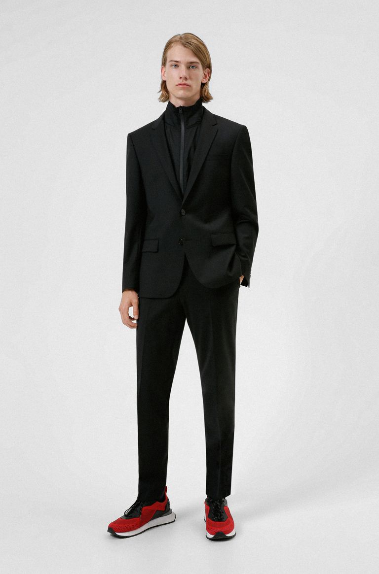 hugoboss.com | Slim-fit suit in wool-rich performance-stretch cloth