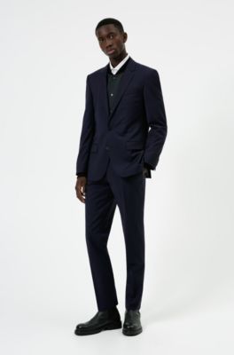 Slim-fit suit in wool-rich performance 