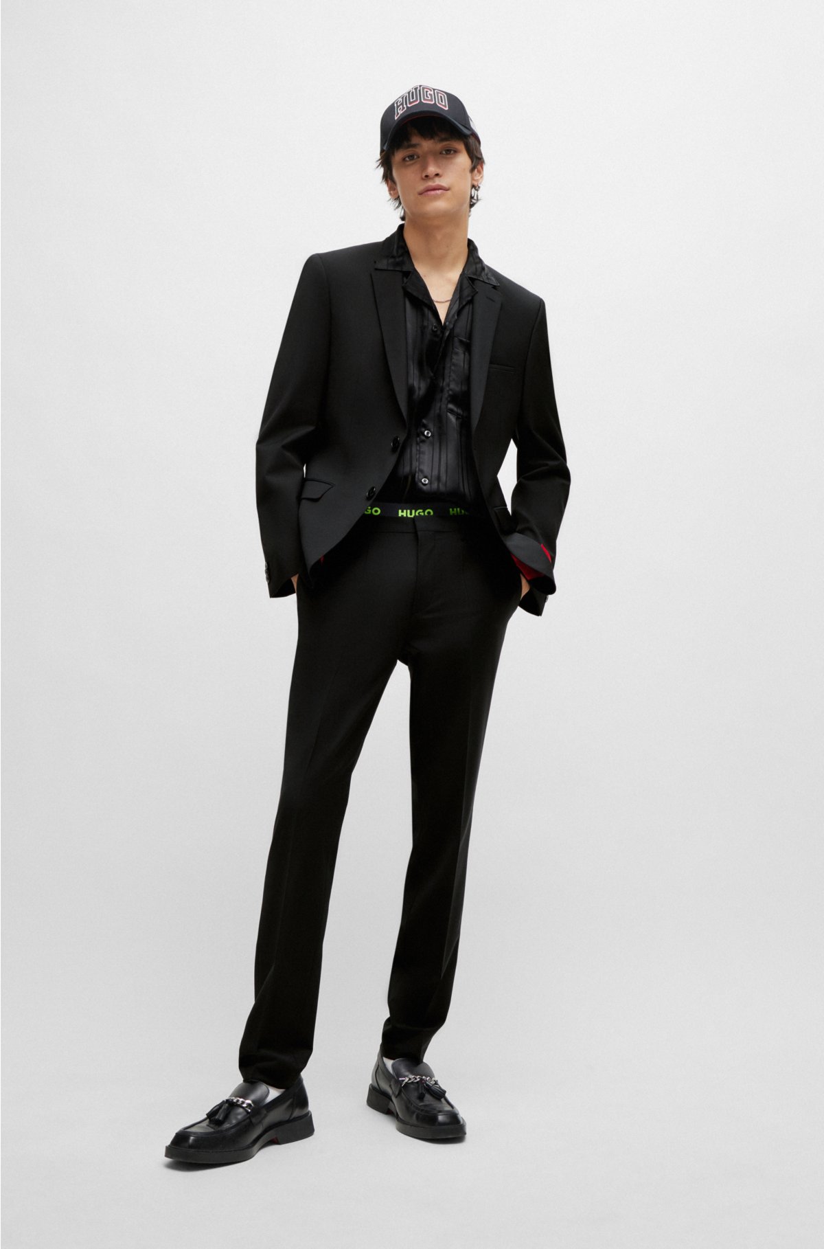 HUGO - Extra-slim-fit suit in a performance-stretch blend