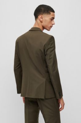 dark green slim fit suit