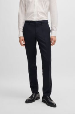 Extra-slim-fit suit in a wool blend, Dark Blue