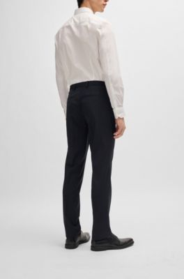 Extra-slim-fit suit in a wool blend, Dark Blue