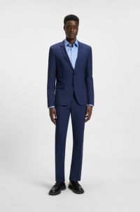 Extra-slim-fit suit in a wool blend, Light Blue