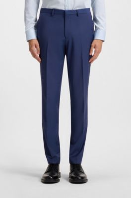 Abito extra slim fit in misto lana, Celeste