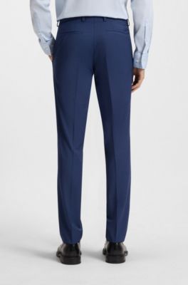Fato de ajuste extra-slim em mistura de l&atilde;, Light Blue