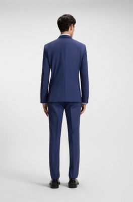 Extra-slim-fit suit in a wool blend, Light Blue