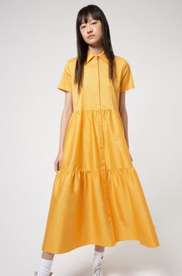 hugo boss yellow dress