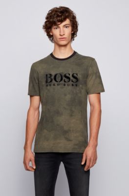 boss khaki t shirt
