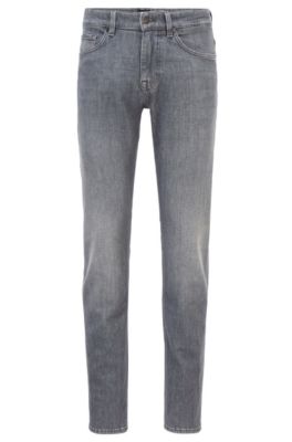 Slim-fit jeans in grey Italian stretch 