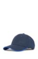 Logo-print cap in cotton twill with contrast accents, Dark Blue