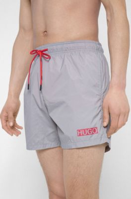 hugo boss grey swim shorts
