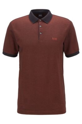 BOSS - Polo shirt in Pima cotton with 
