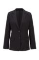 Regular-fit jacket in virgin wool, Black