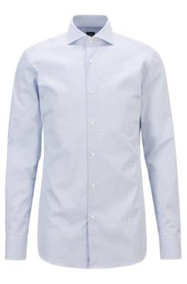 Chemise Slim Fit en coton structuré infroissable