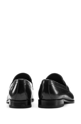 hugo boss patent leather loafers