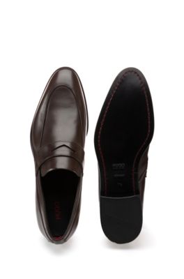 HUGO - Penny loafers in smooth leather 