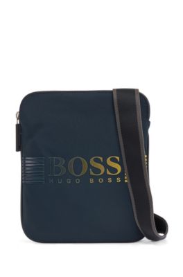 BOSS - Recycled-nylon envelope bag with 