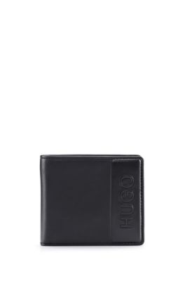 HUGO - Billfold wallet in leather with 