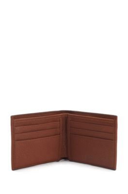 hugo boss brown leather wallet