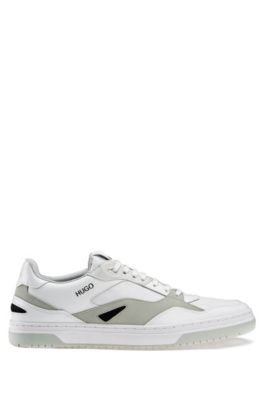Low-top trainers with bonded-leather 