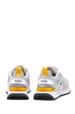 HUGO - Retro-style trainers with suede and mesh