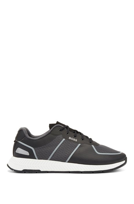 Hybrid trainers with reflective accents and bamboo-cotton insole, Light Grey