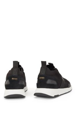 mens black boss trainers